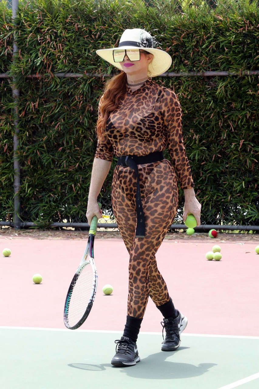 Phoebe Price Playing Tennis Tennis Court Los Angeles
