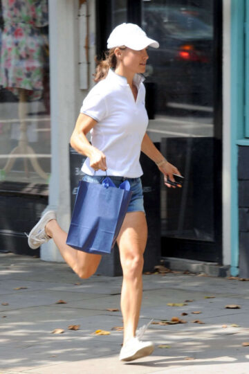 Pippa Middleton Denim Shorts Running Out Kings Road London
