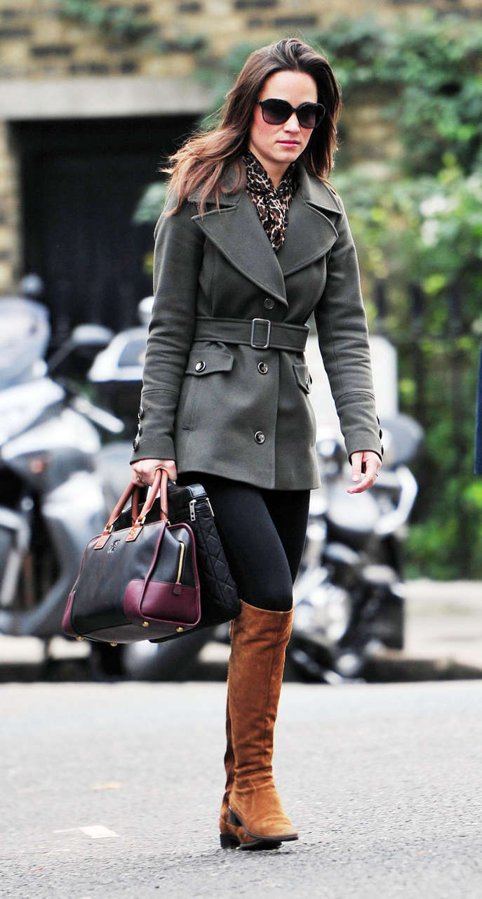 Pippa Middleton Knee Boots Out About London