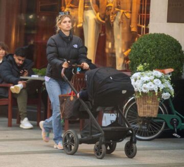 Pixie Geldof Out With Her Baby London