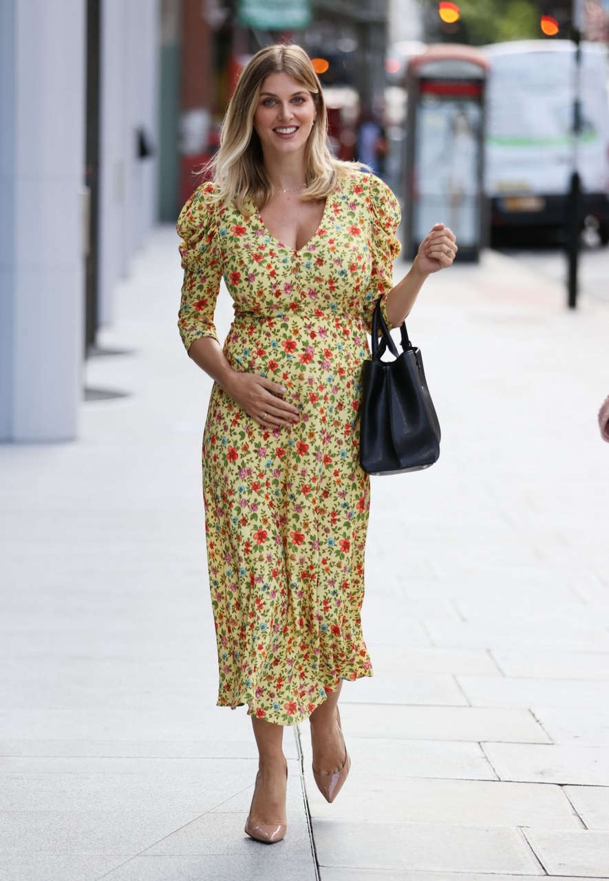 Pregnant Ashley James Leaves Jeremy Vine Show London
