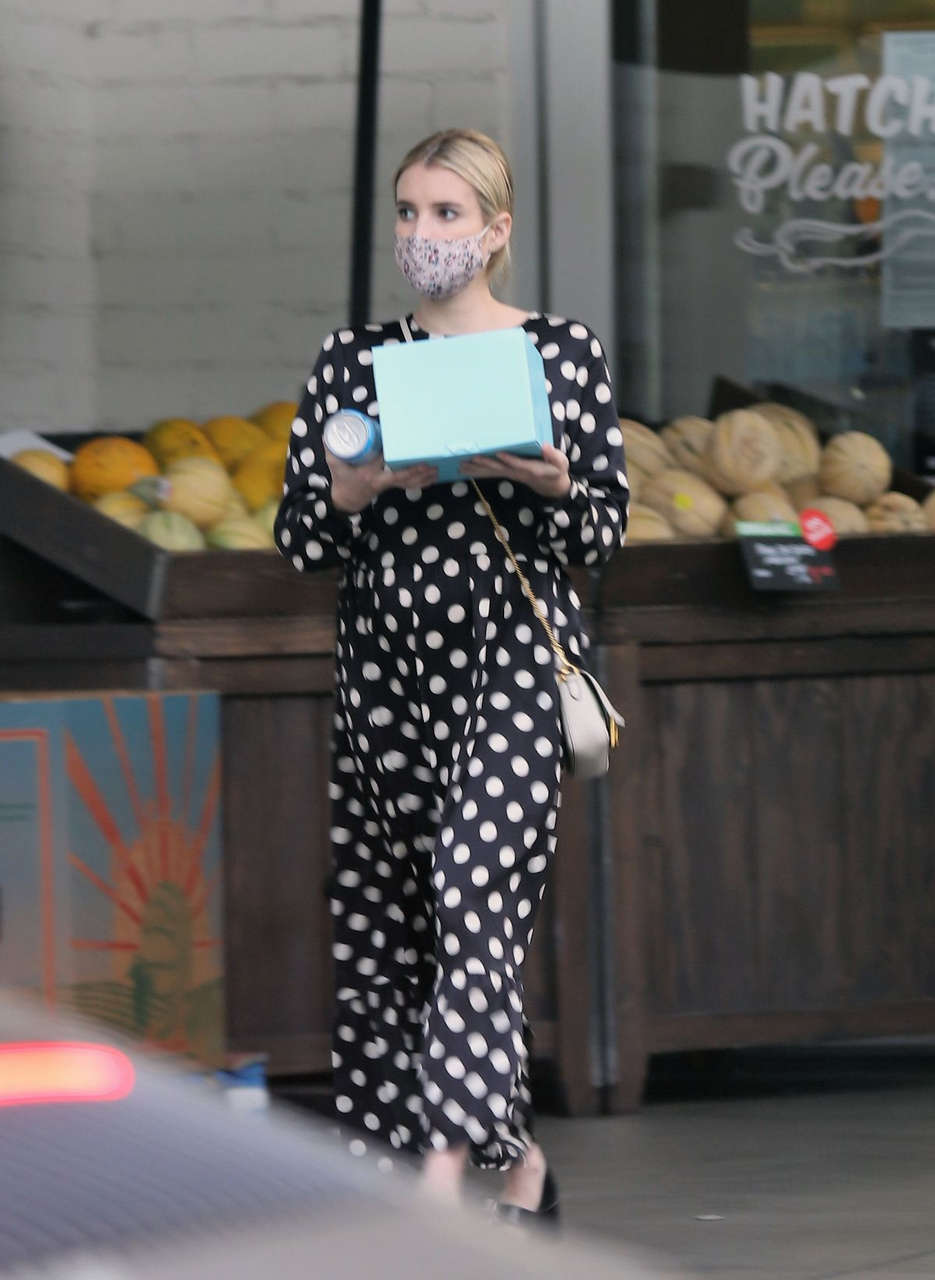 Pregnant Emma Roberts Out Shopping Los Angeles