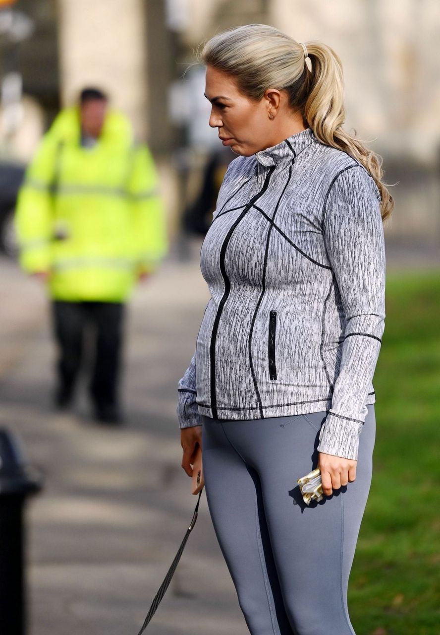Pregnant Frankie Essex Out With Her Dog Essex
