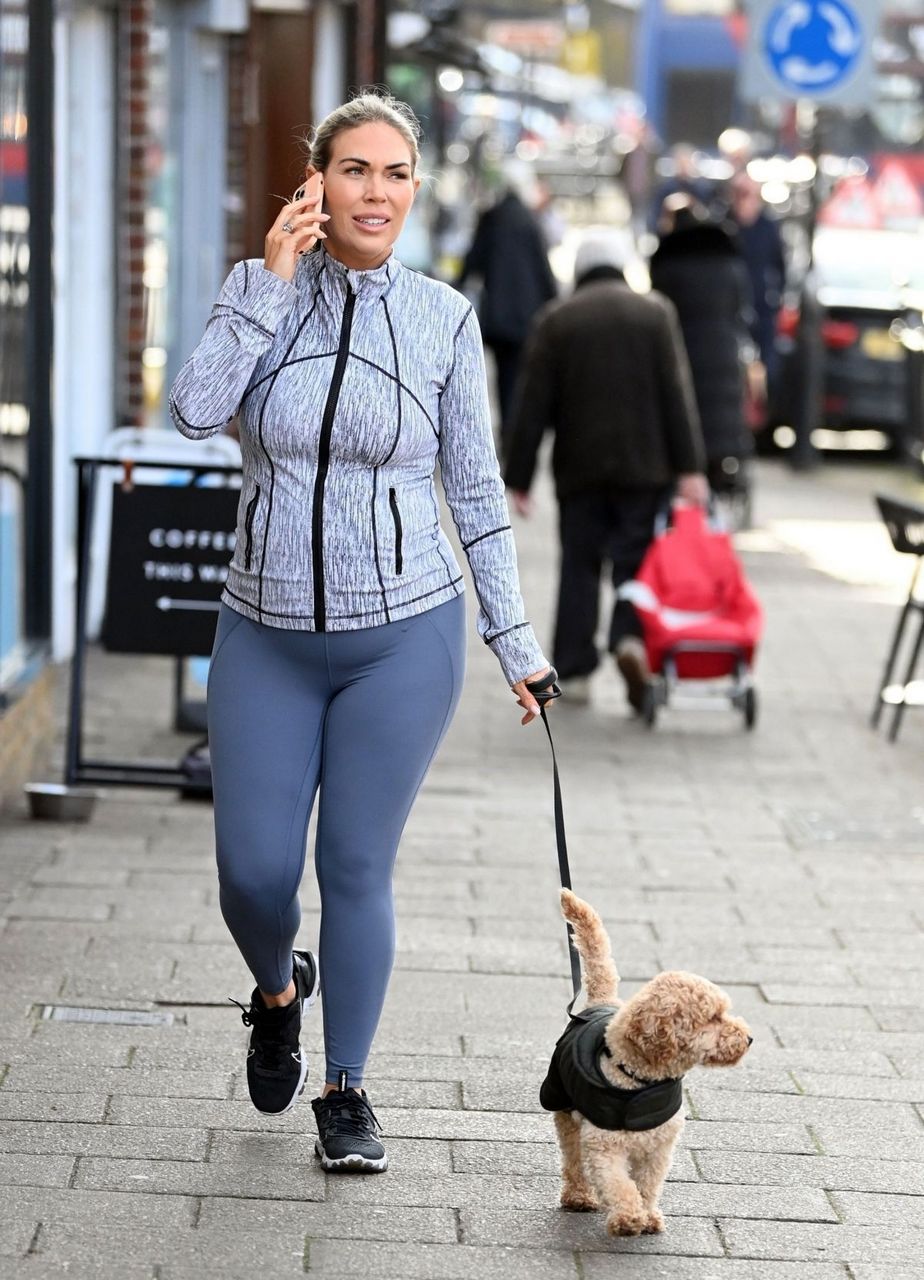 Pregnant Frankie Essex Out With Her Dog Essex