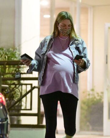 Pregnant Jessica Hart Out West Hollywood