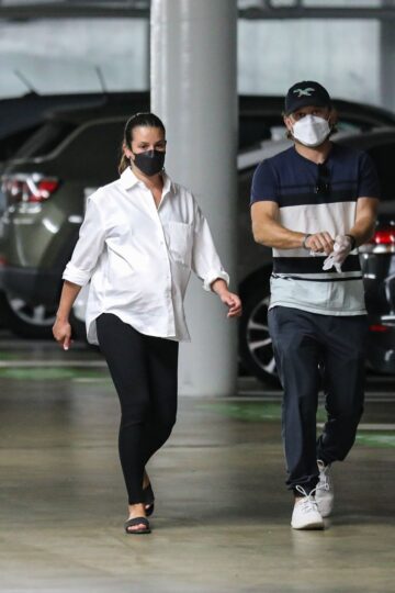 Pregnant Lea Michele Heading For Checkup Santa Monica