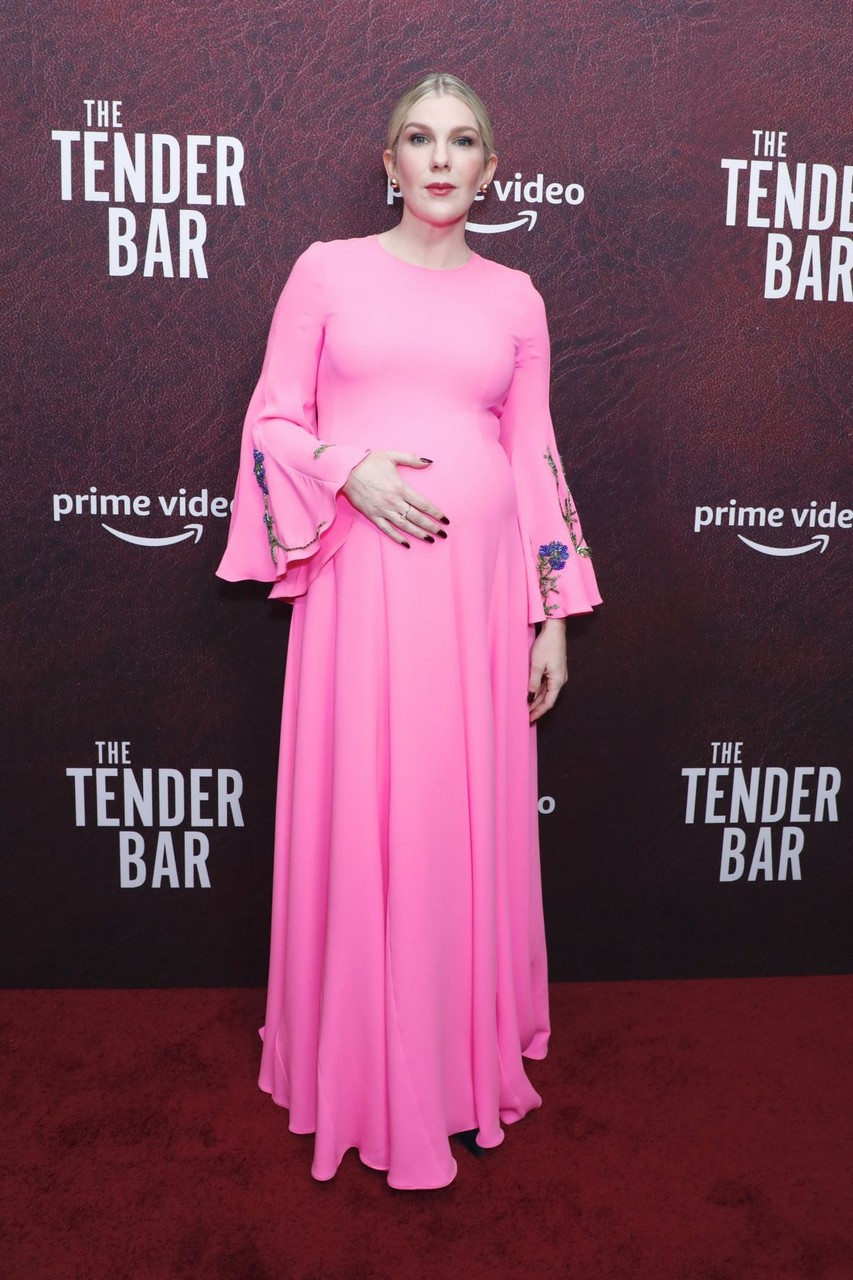 Pregnant Lily Rabe Tender Bar Premiere New York