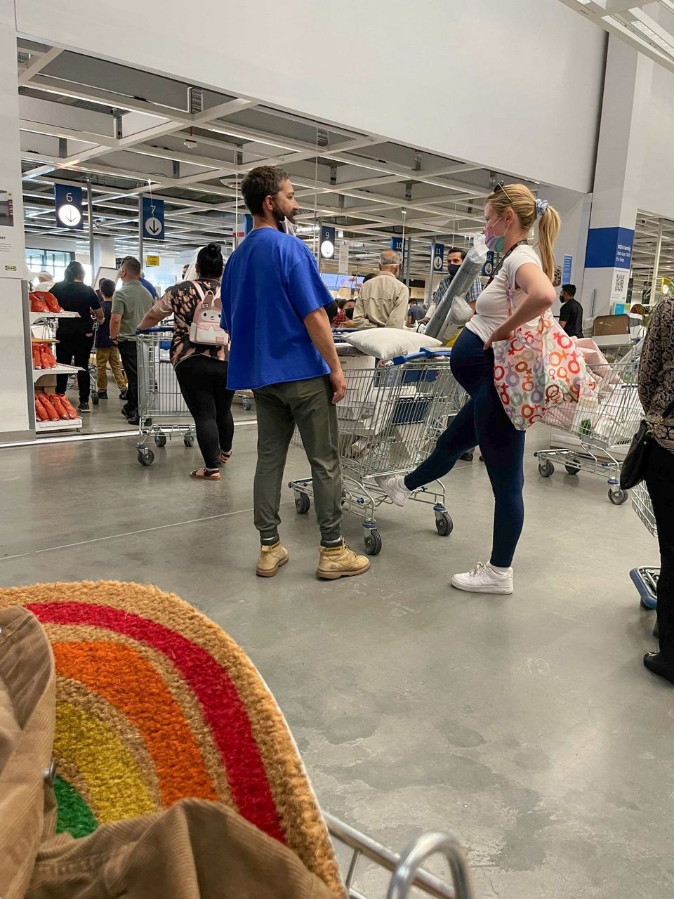 Pregnant Mia Goth And Shia Labeouf Ikea Store Burbank