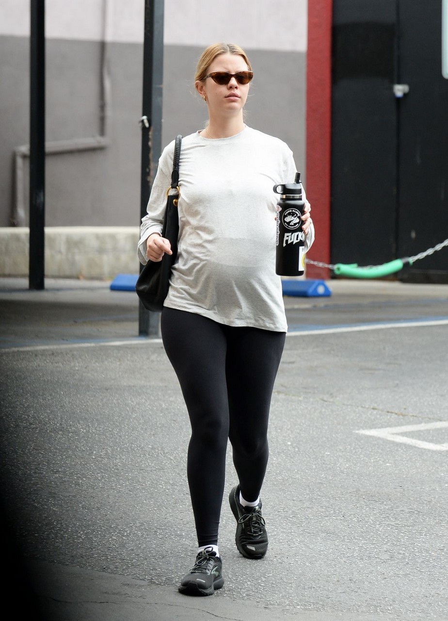 Pregnant Mia Goth Leaves Gym Los Angeles