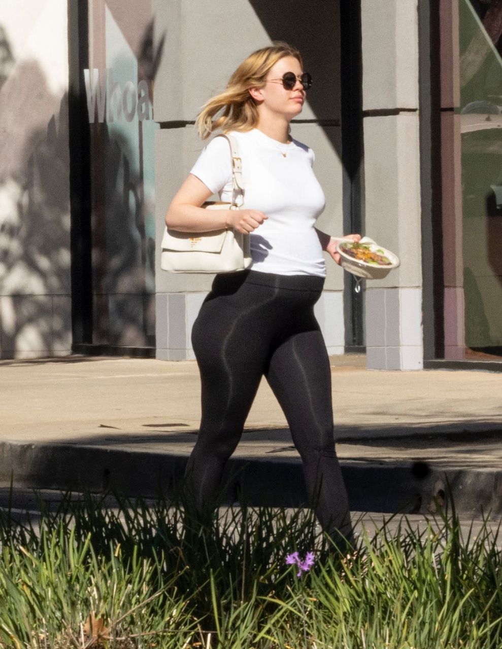 Pregnant Mia Goth Picks Up Lunch Pasadena