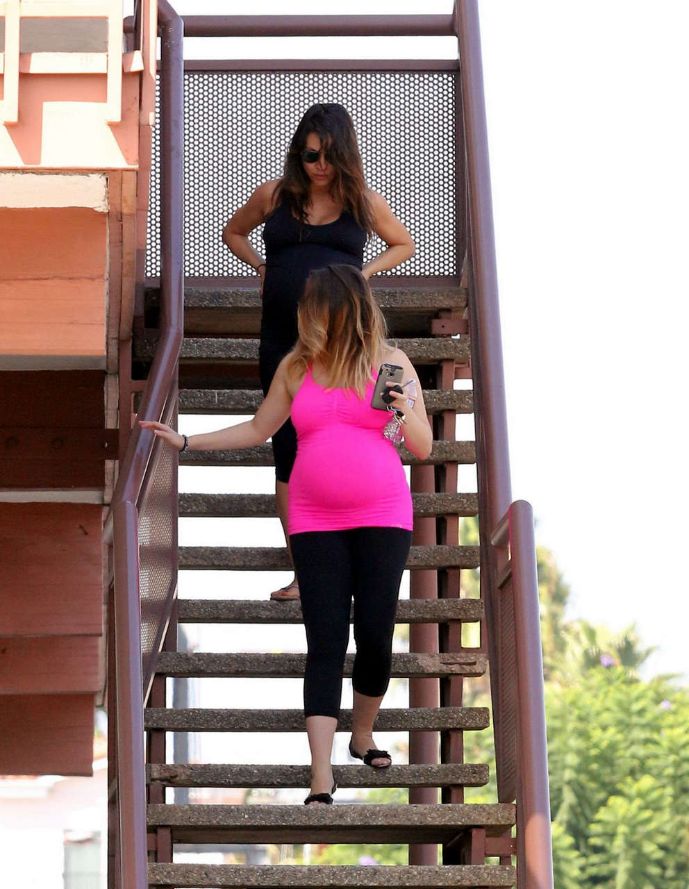 Pregnant Milla Kunis Leaves Gym Los Angeles