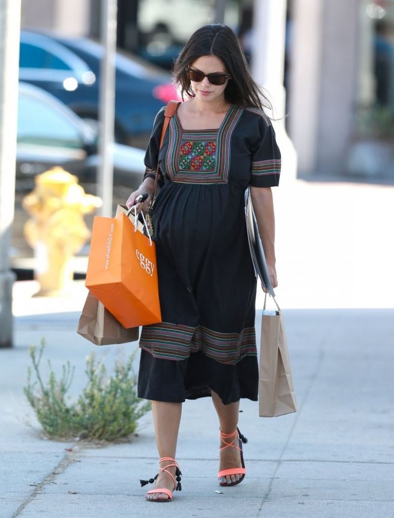 Pregnant Rachel Bilson Out Shopping Studio City