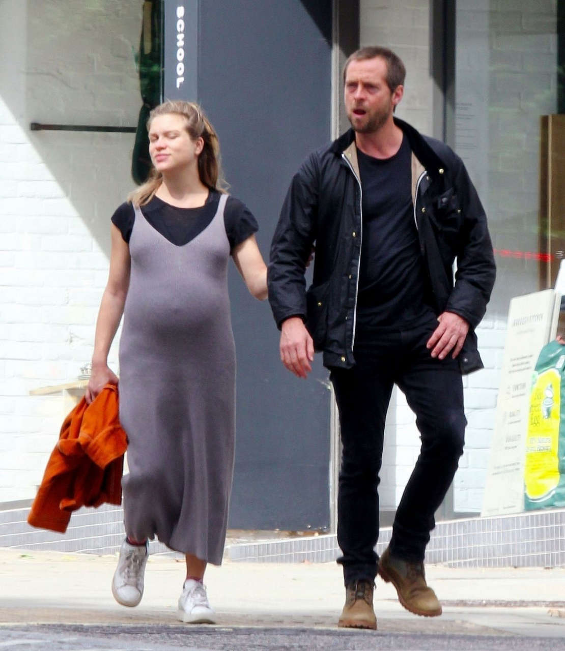Pregnant Sophie Cookson Stephen Campbell Moore Out London