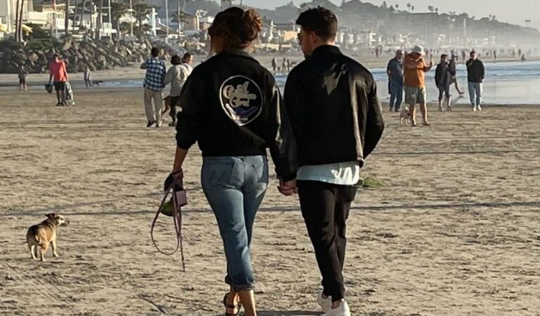 Priyanka Chopra And Nick Jonas Out Beach Del Mar (3 photos)