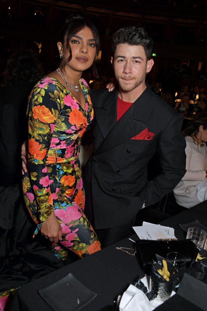 Priyanka Chopra Nick Jonas Cocktail Reception Ahead British Fashion Awards 2021 Royal Albert Hall London