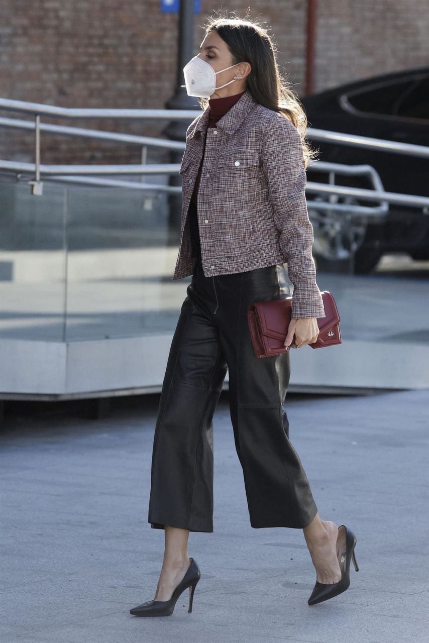 Queen Letizia Of Spain Arrives Meeting Madrid