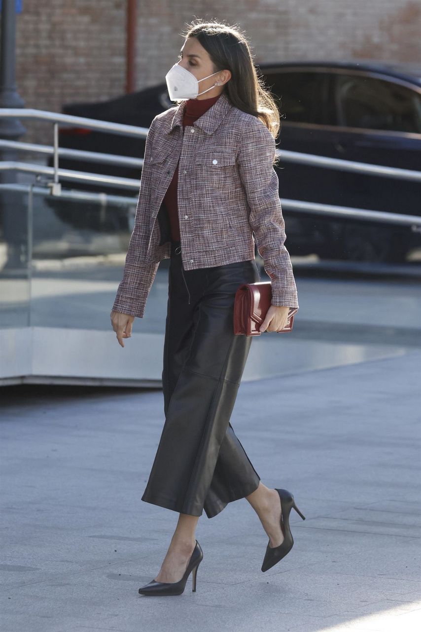 Queen Letizia Of Spain Arrives Meeting Madrid