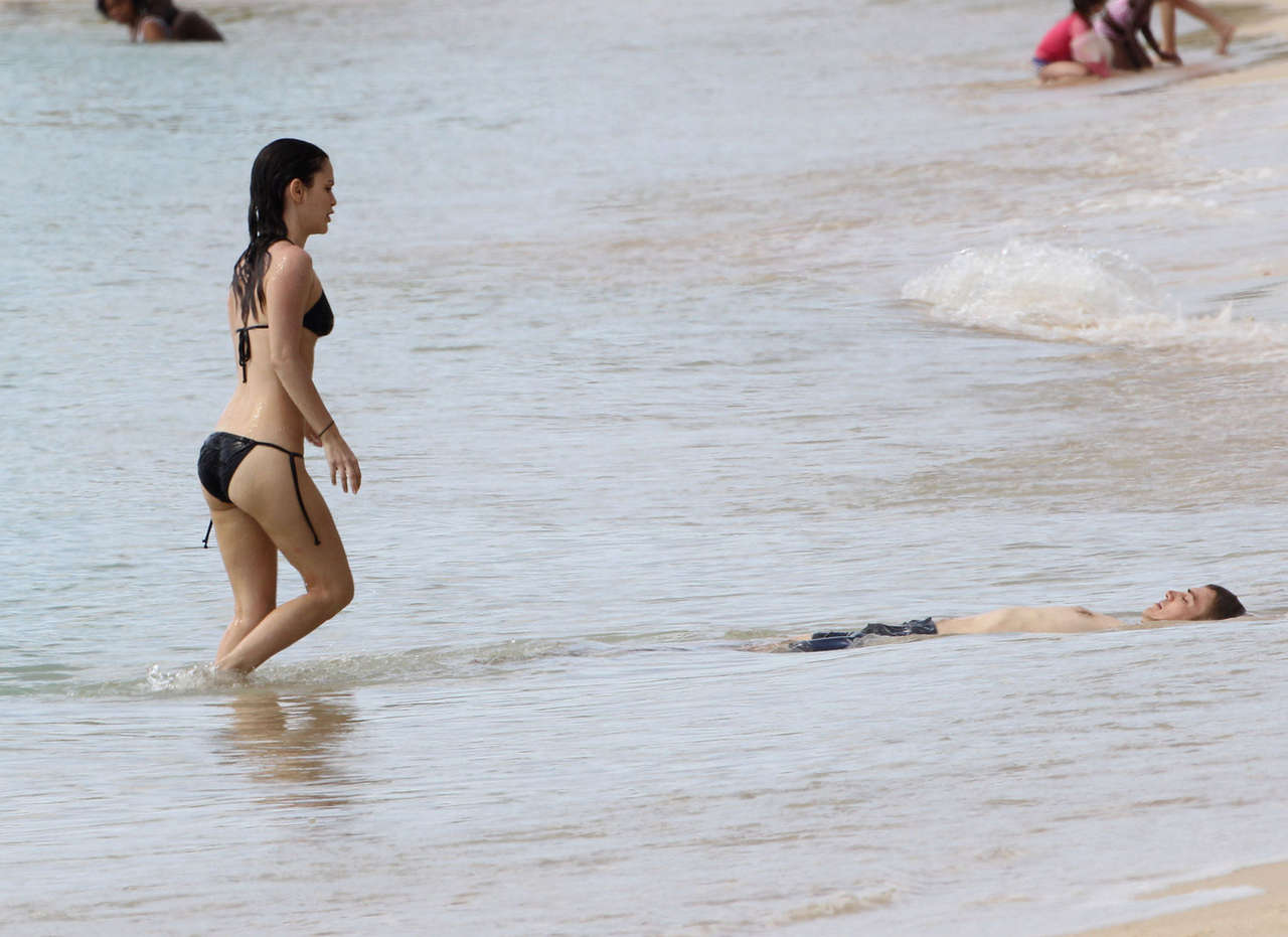 Rachel Bilson Bikini Candids Beach Barbados