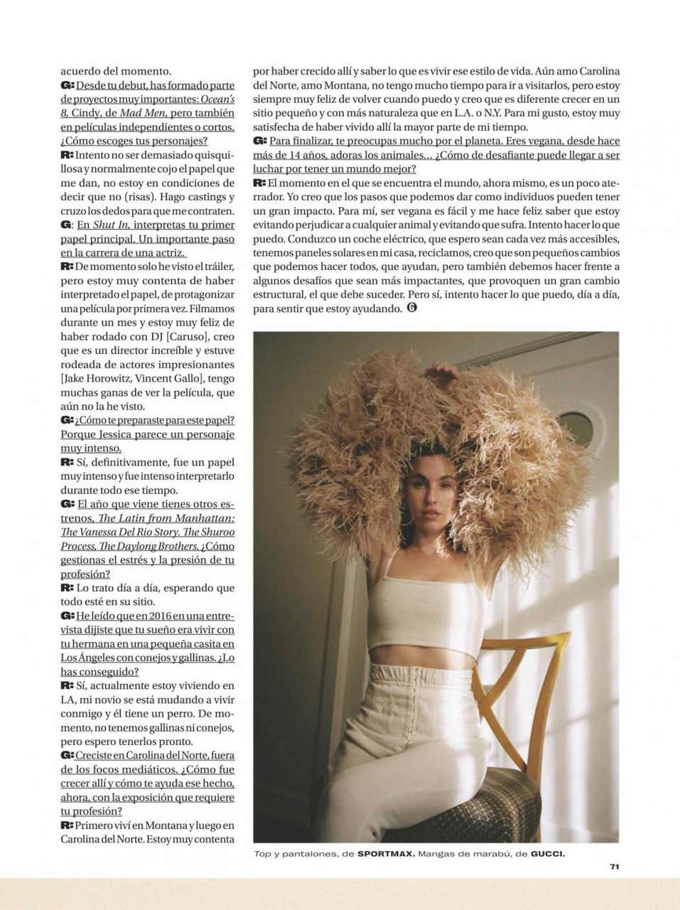 Rainey Qualley Glamour Magazine Spain February