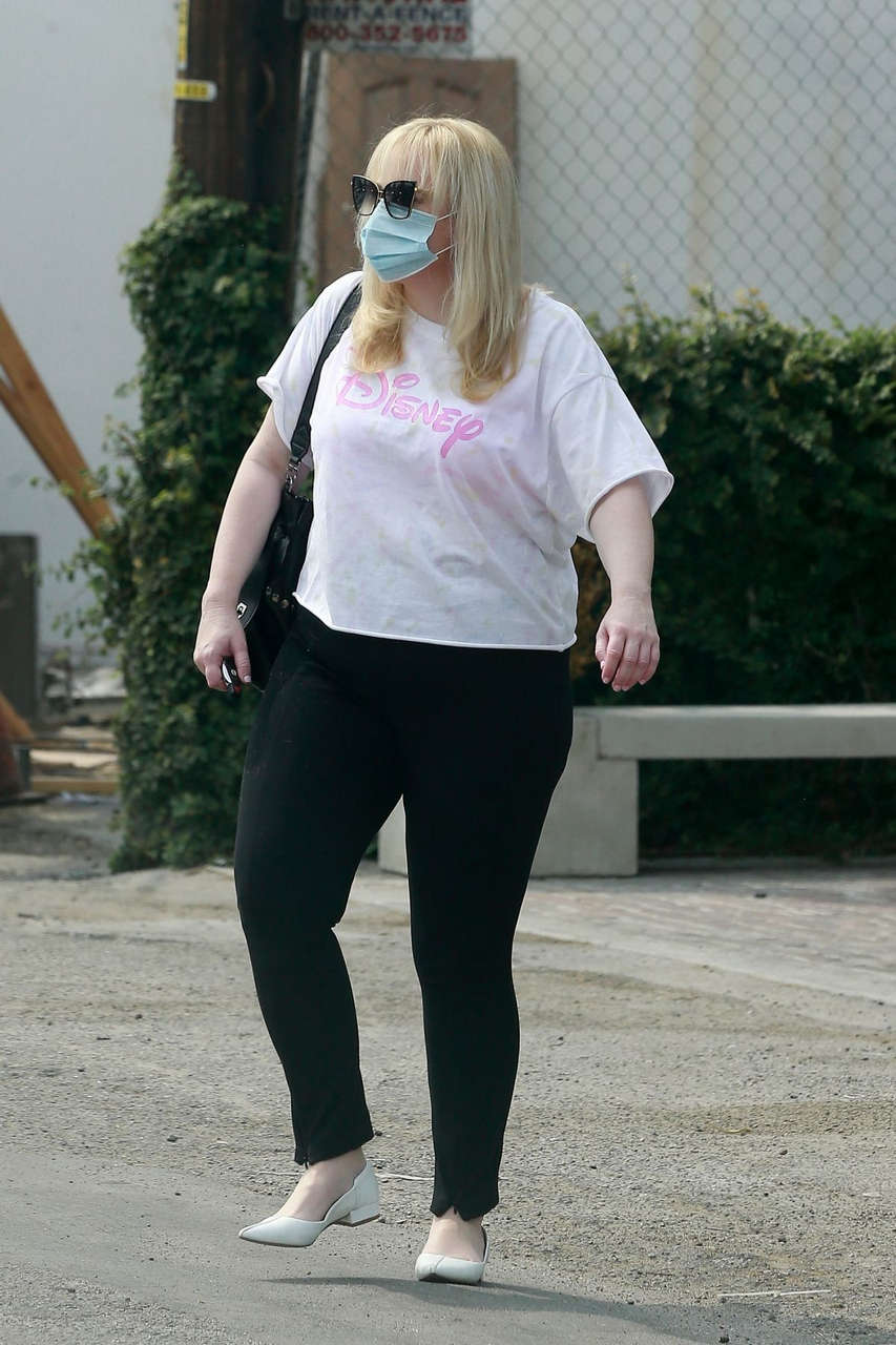 Rebel Wilson Wearing Mask Out West Hollywood