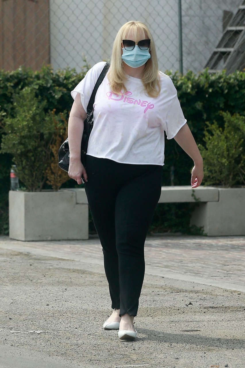 Rebel Wilson Wearing Mask Out West Hollywood
