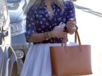Reese Witherspoon White Skirt Out About West Hollywood
