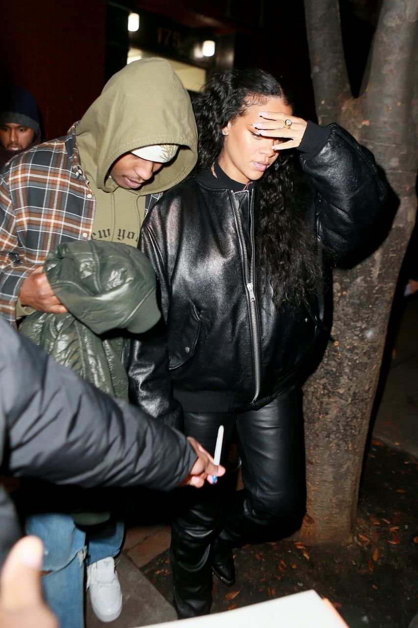 Rihanna And Ap Rocky Leaves Carbone New York