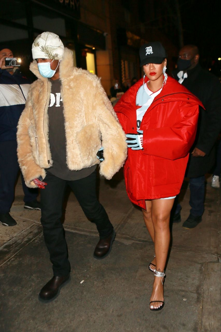 Rihanna And Ap Rocky Leaves Studio Brooklyn