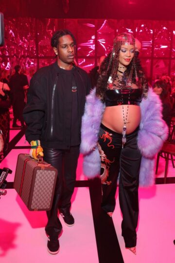 Rihanna And Asap Rocky Gucci X Adidas Show Milan Fashion Week