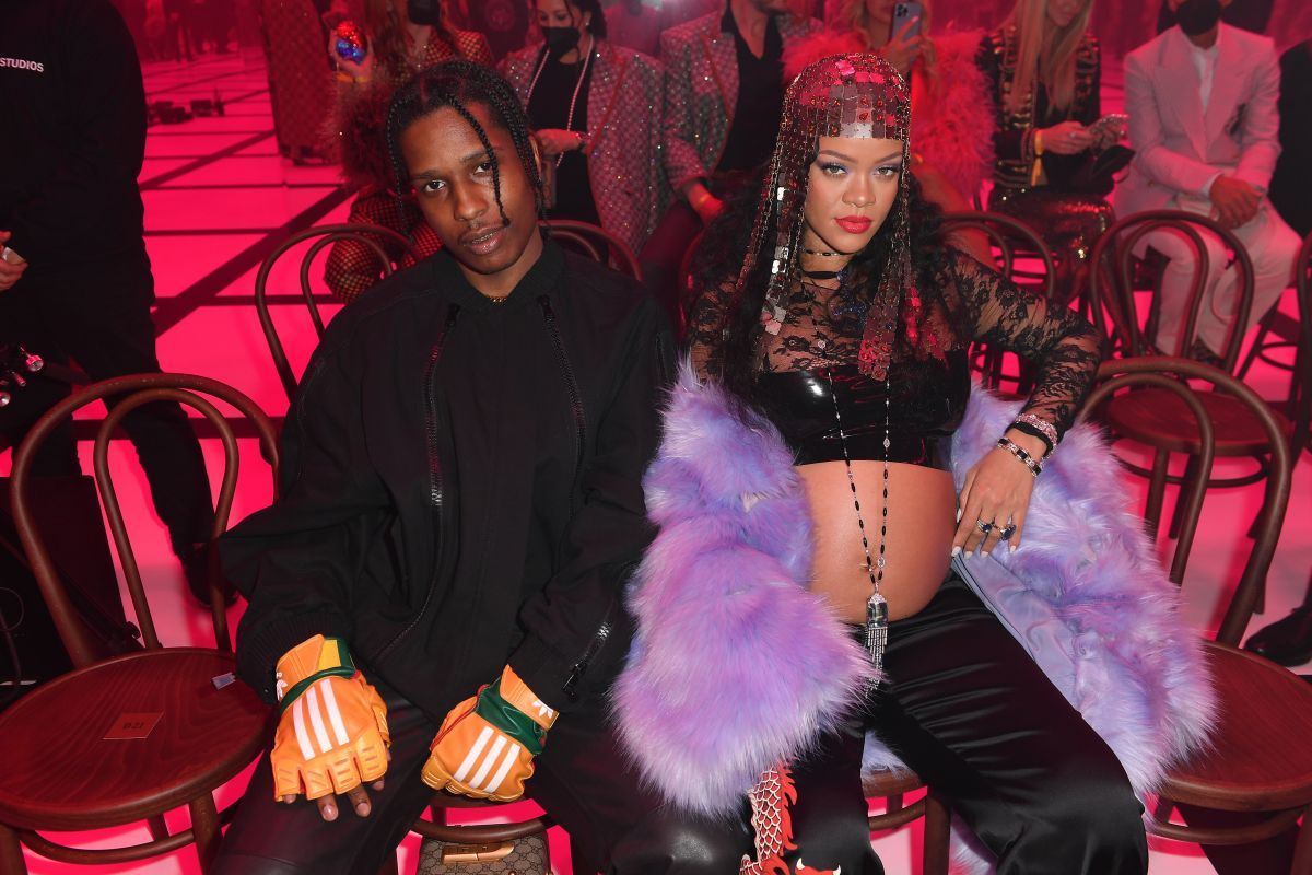 Rihanna And Asap Rocky Gucci X Adidas Show Milan Fashion Week