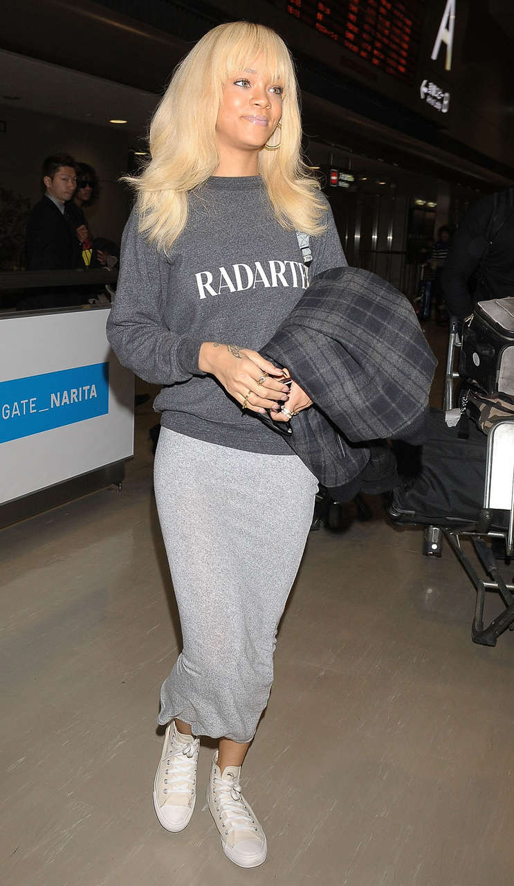 Rihanna Arrives Narita Airport Japan