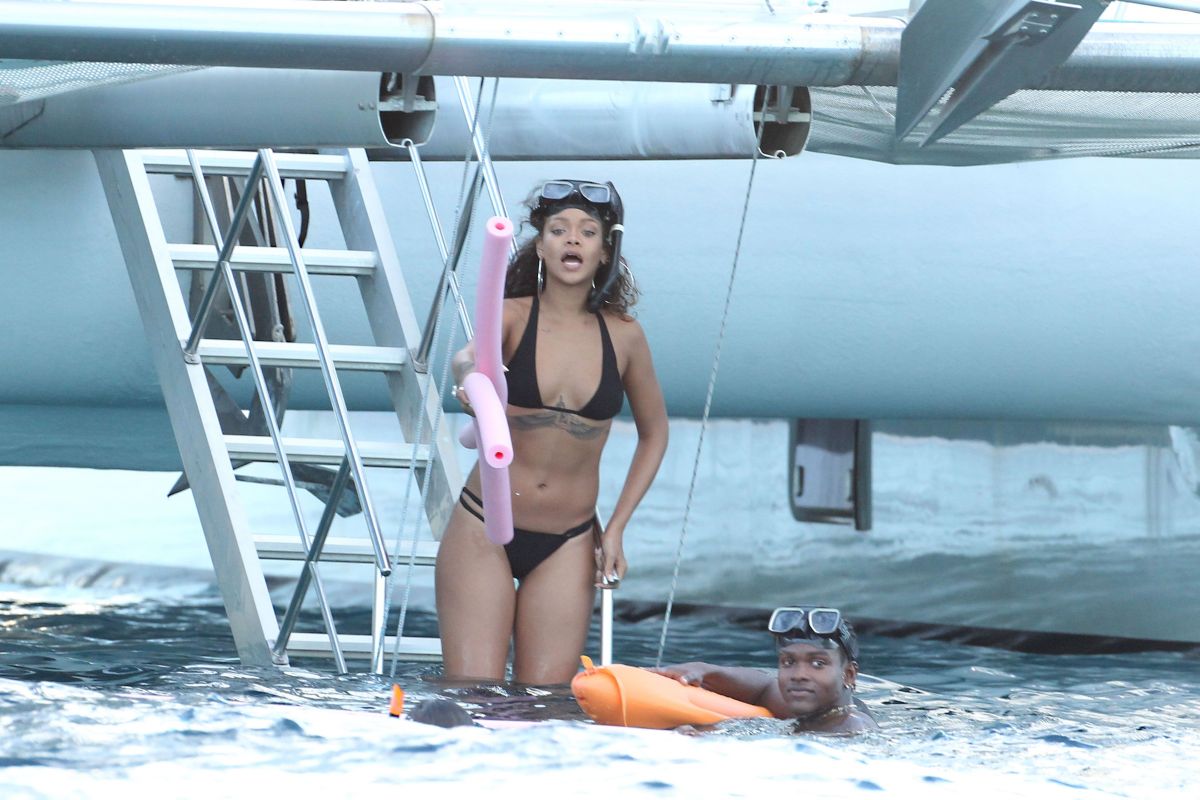 Rihanna Bikini Yacht Barbados