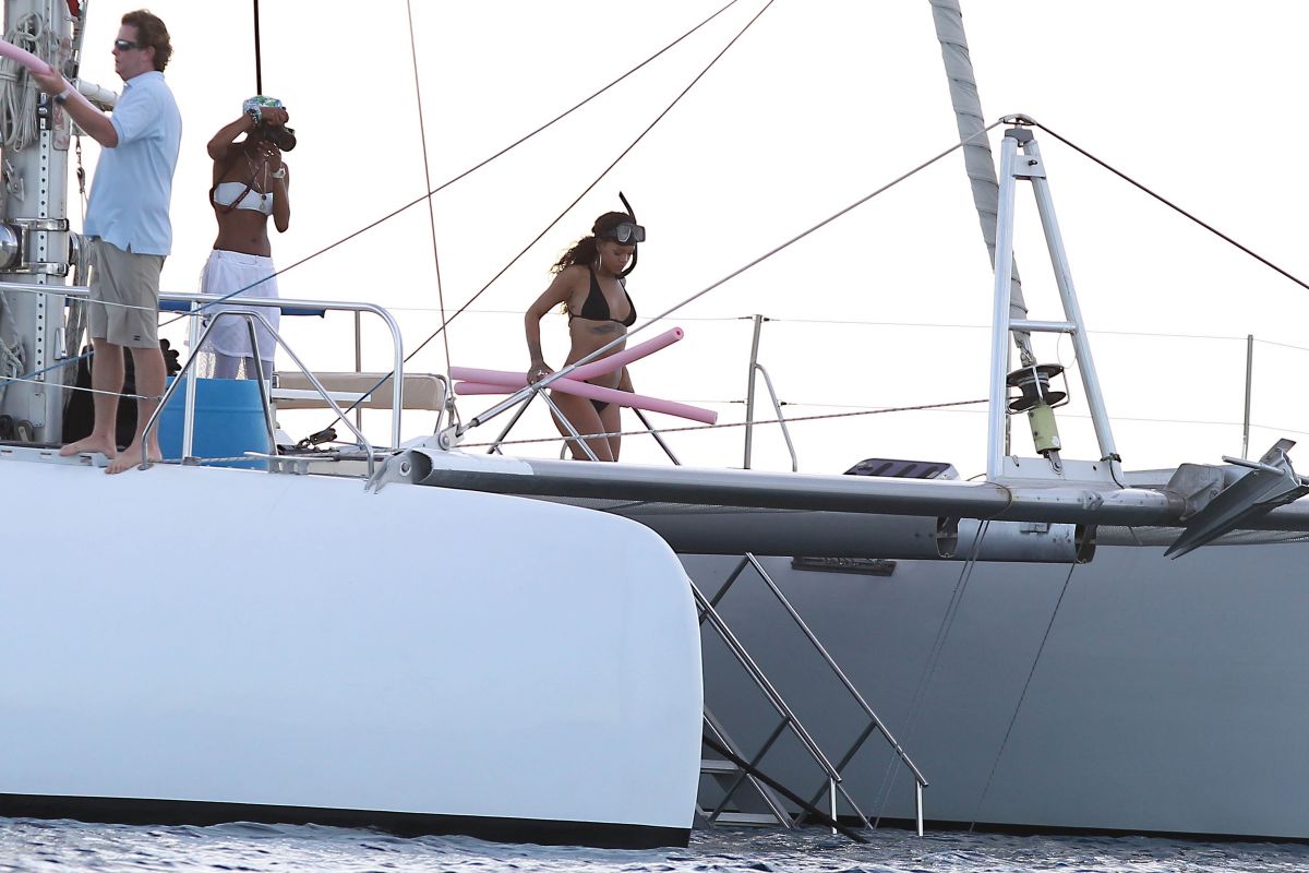 Rihanna Bikini Yacht Barbados