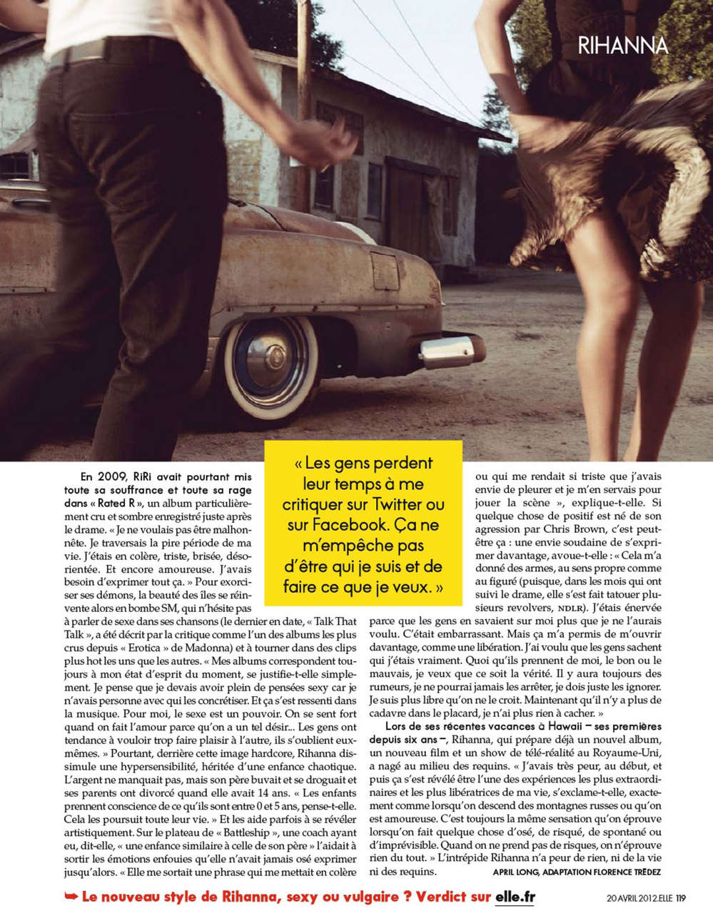 Rihanna Elle Magazine France April 2012 Issue