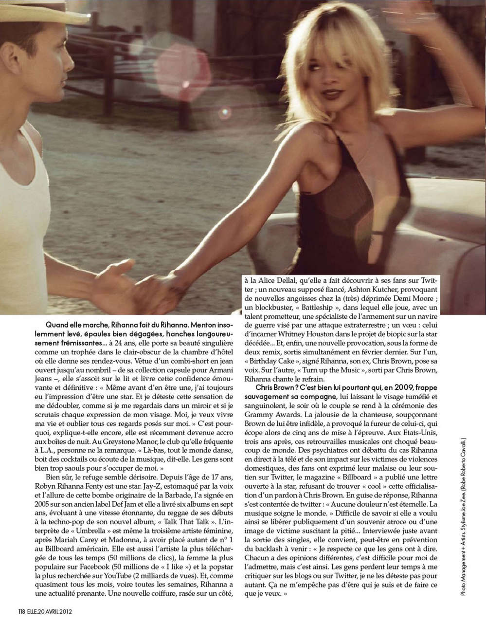 Rihanna Elle Magazine France April 2012 Issue