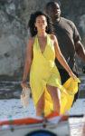 Rihanna Filming An Ad Beach Barbados