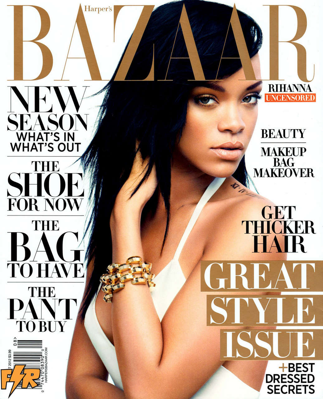 Rihanna Harpers Bazaar Magazine August 2012 Issue