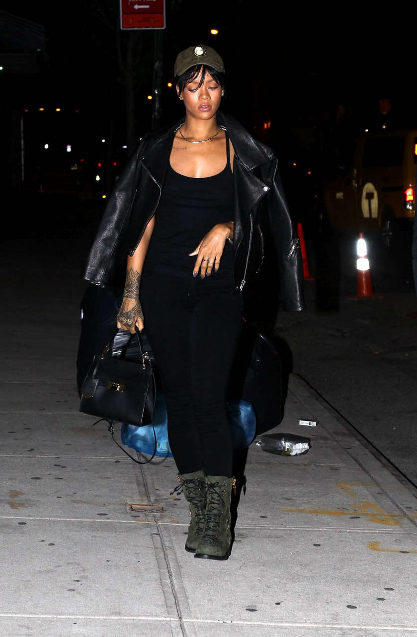Rihanna Heading Recording Studio New York