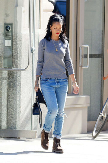 Rihanna Jeans Out Soho