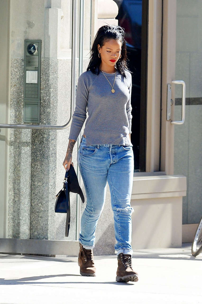 Rihanna Jeans Out Soho