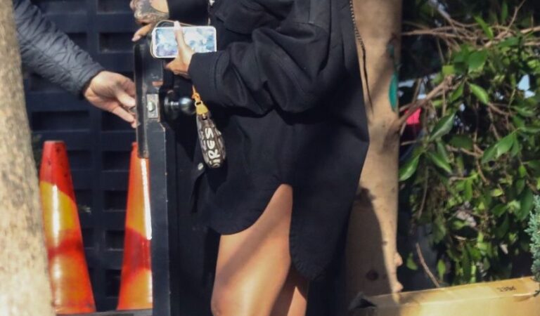 Rihanna Leaves Asap Rocky S House Los Angeles (10 photos)