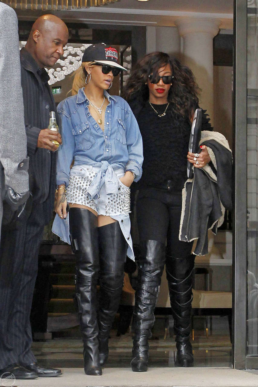 Rihanna Leaving Her London Hotel