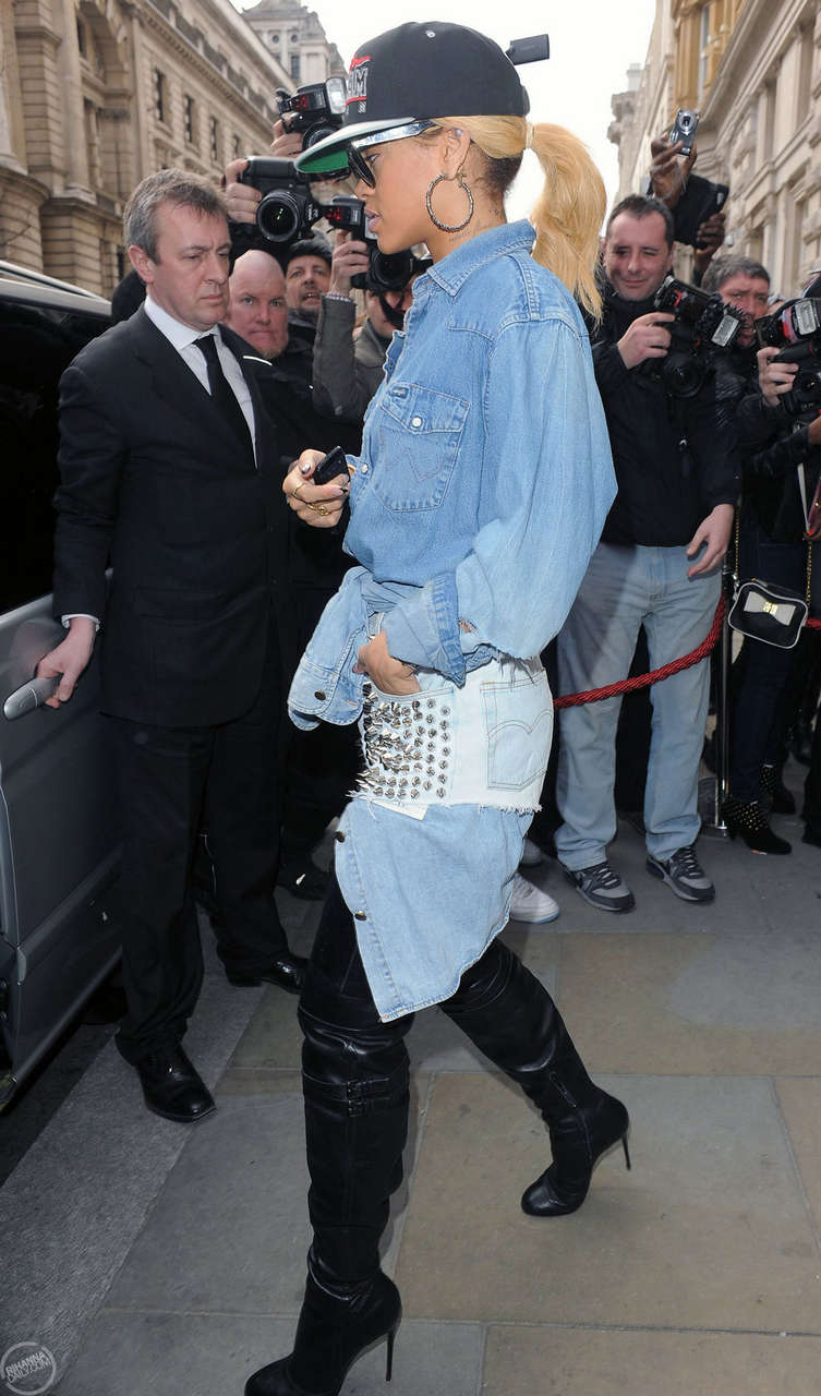 Rihanna Leaving Her London Hotel