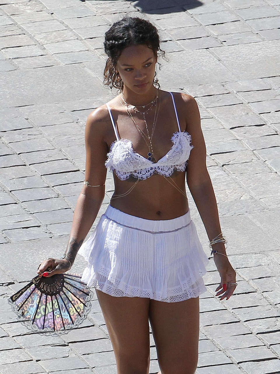 Rihanna Out About Calvi Corsica