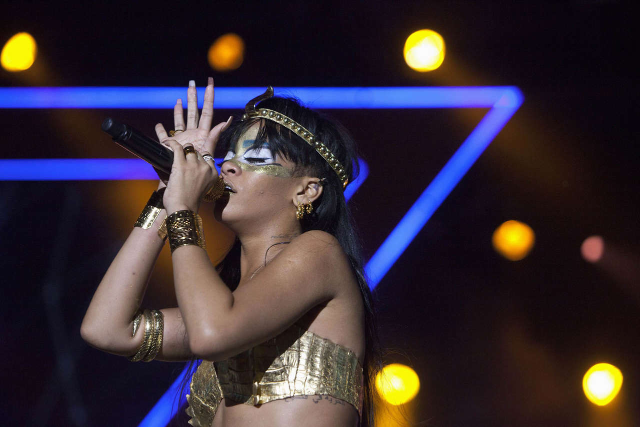 Rihanna Performs Robin Hood Foundation Benefit New York
