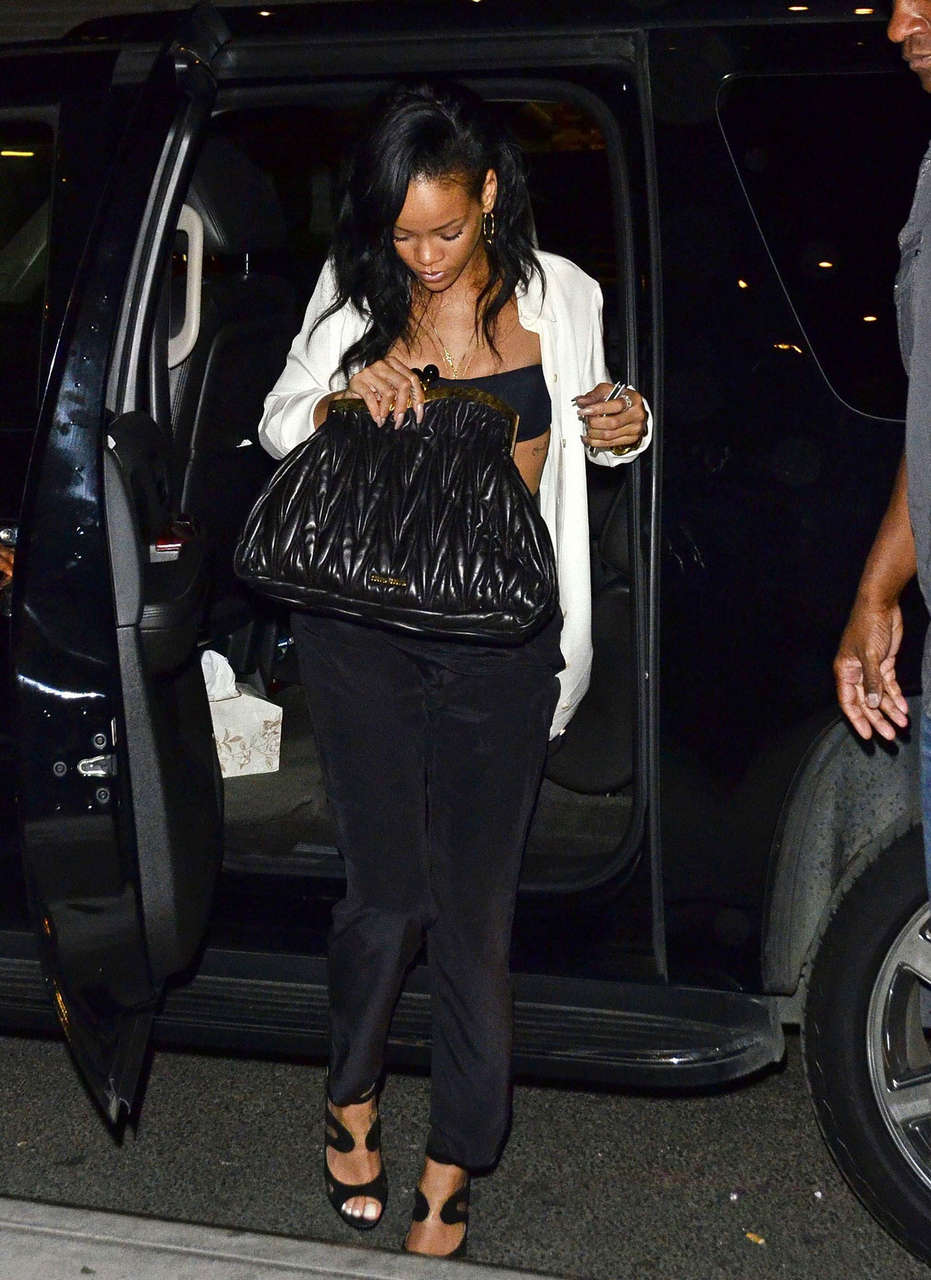 Rihanna Tank Top Out About New York
