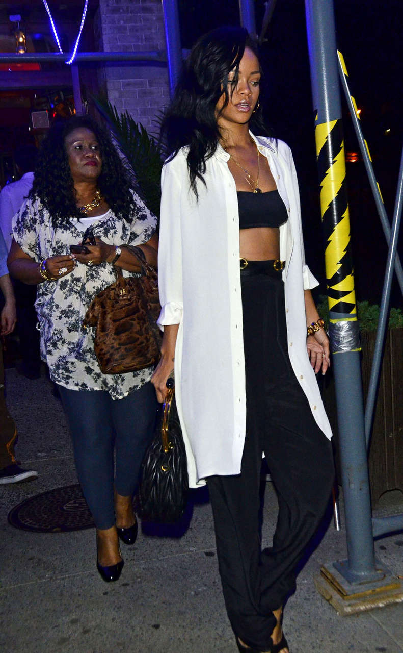 Rihanna Tank Top Out About New York