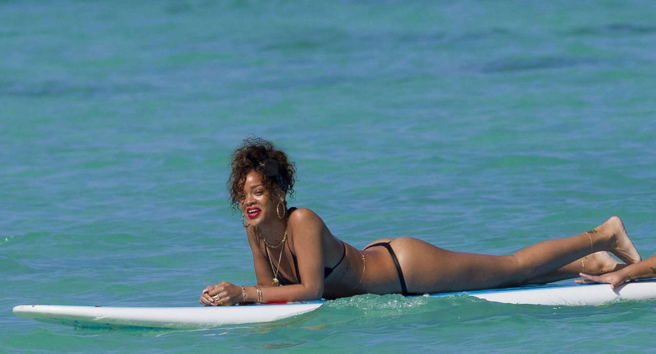 Rihanna Thong Bikini Beach Hawaii