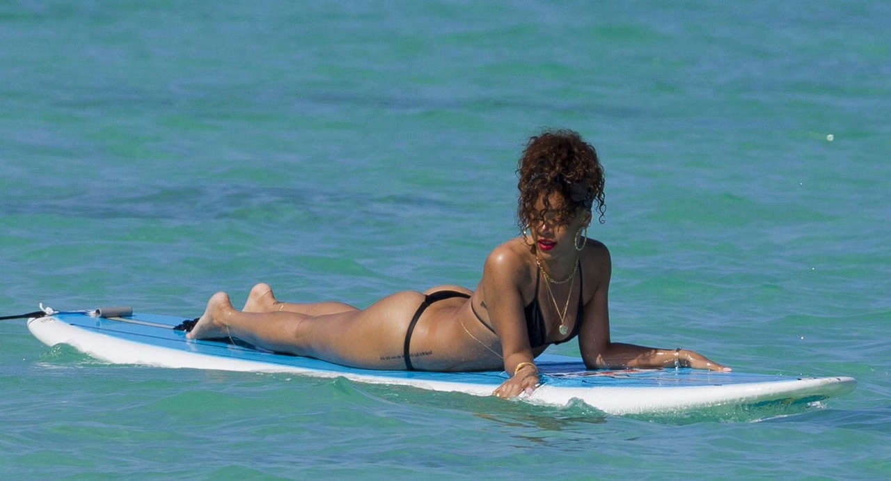 Rihanna Thong Bikini Beach Hawaii