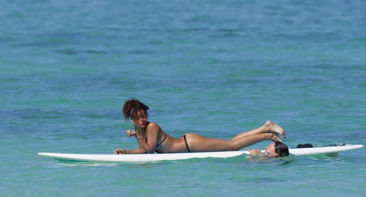 Rihanna Thong Bikini Beach Hawaii